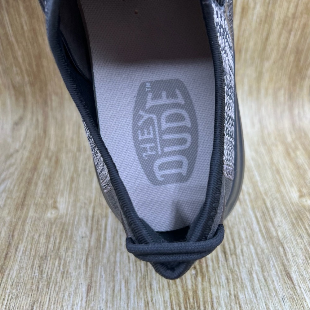 Hey Dude Sirocco Men's Size 11 Black Grey Knit Slip On Sneakers Casual Shoes - Picture 5 of 10